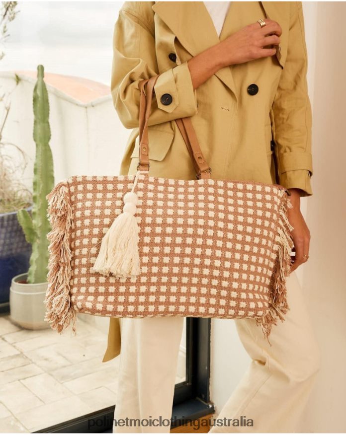 Pompones Estefania bag camel Polin et moi Accessories 2R020D396
