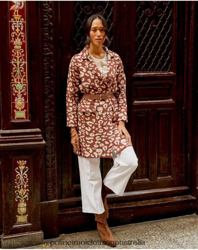 Animal Coat Print Nere Brown Polin et moi Clothing 2R020D368