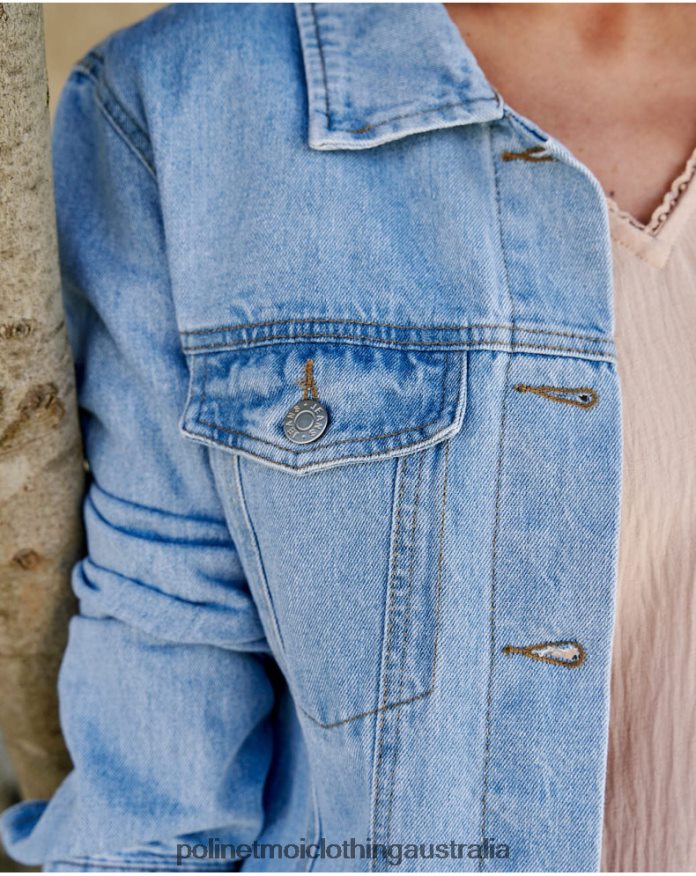 Cowboy jacket Malena denim Polin et moi Clothing 2R020D366