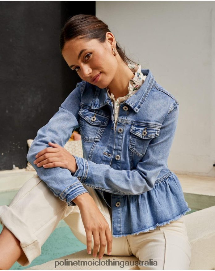 Hunter ruffle Fabrizzia denim Polin et moi Clothing 2R020D362