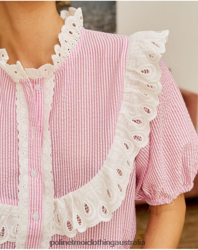 Baby Mila Blouse Rose Polin et moi Clothing 2R020D204