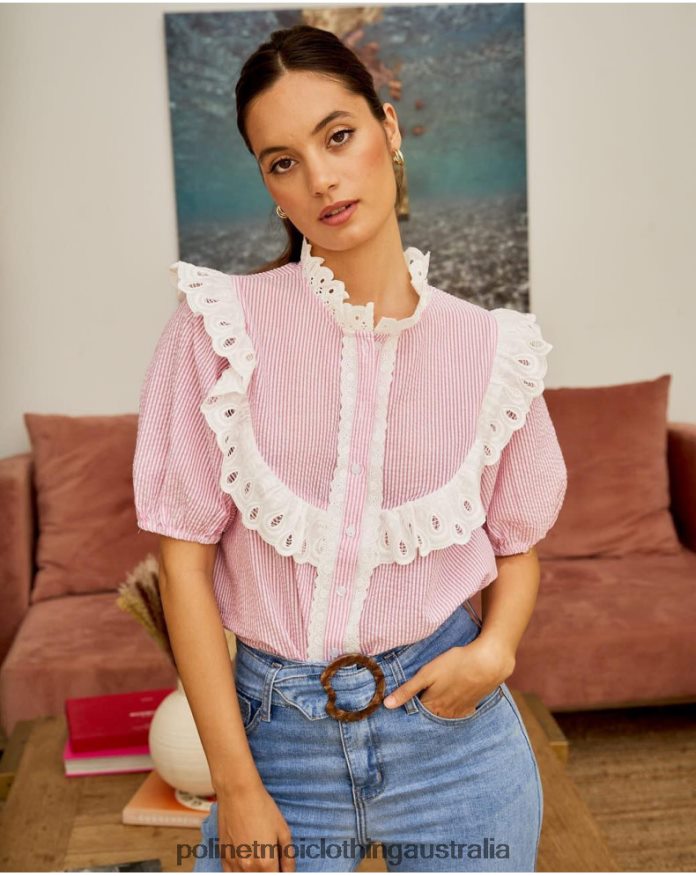 Baby Mila Blouse Rose Polin et moi Clothing 2R020D204