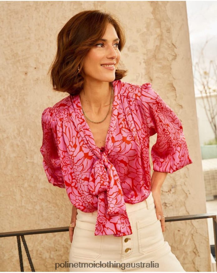 Blouse Bow Idara ROSE Polin et moi Clothing 2R020D211