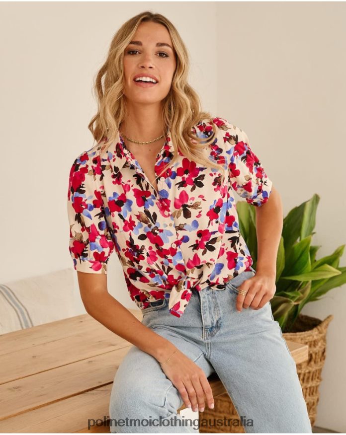 Blouse Flor Tadea Raspberry Polin et moi Clothing 2R020D182