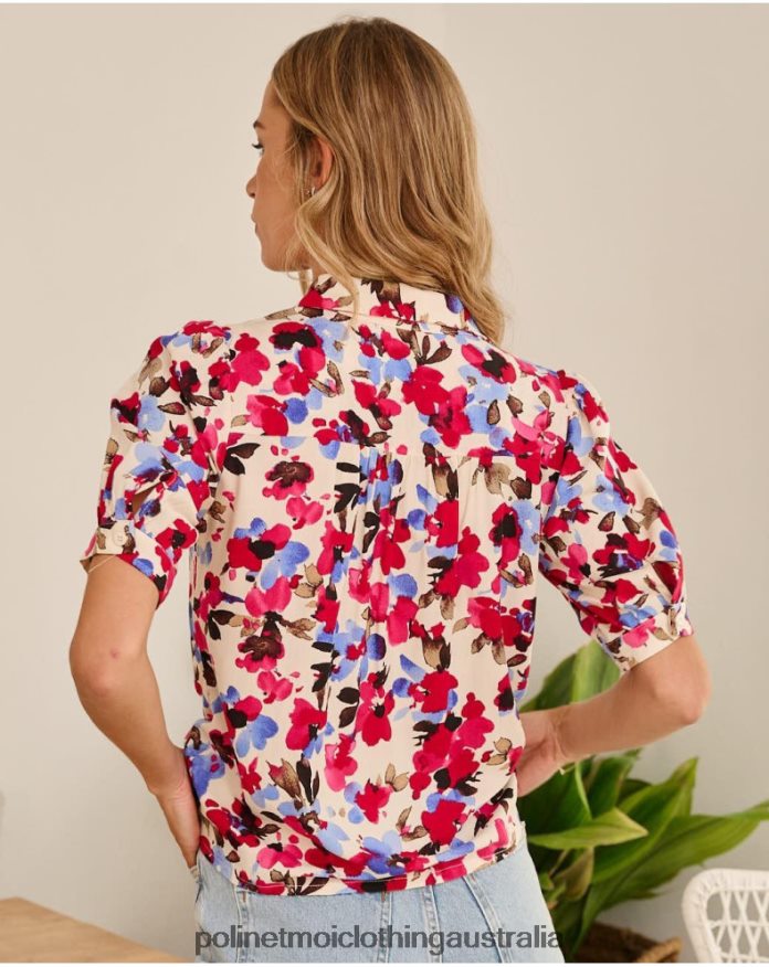 Blouse Flor Tadea Raspberry Polin et moi Clothing 2R020D182