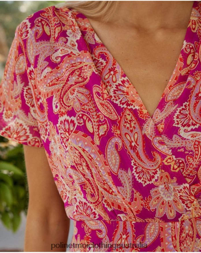 Dress Cross-over Cinzia Purple Polin et moi Clothing 2R020D52