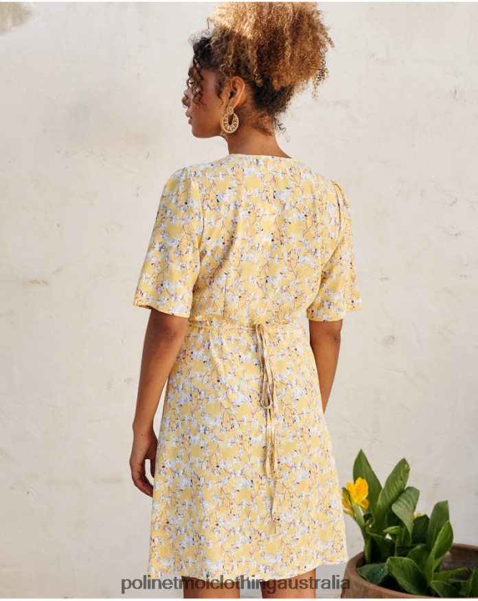 Dress Cross-over Edda YELLOW Polin et moi Clothing 2R020D33