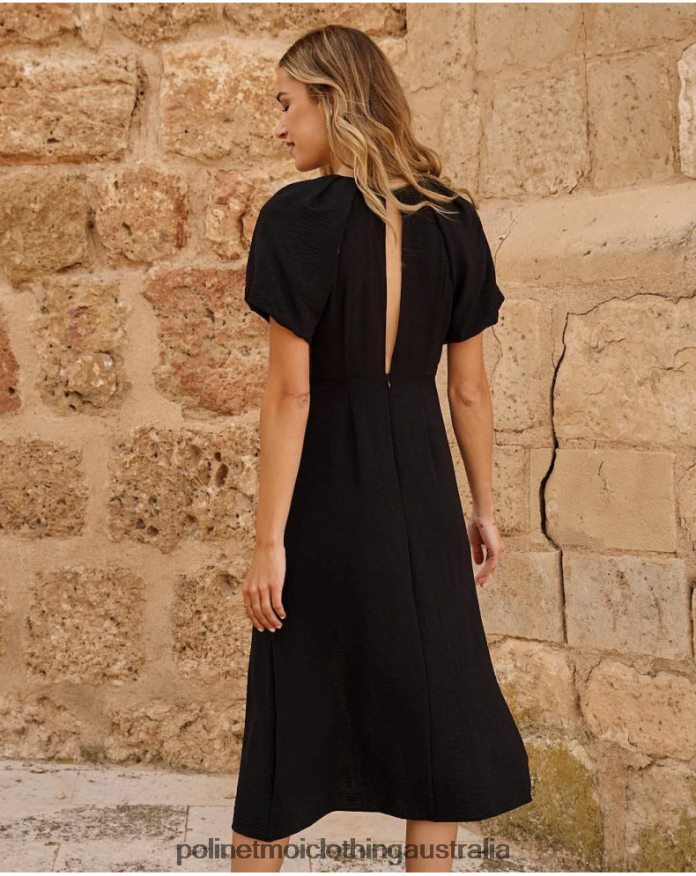 Dress Sleeves Eiria black Polin et moi Clothing 2R020D126