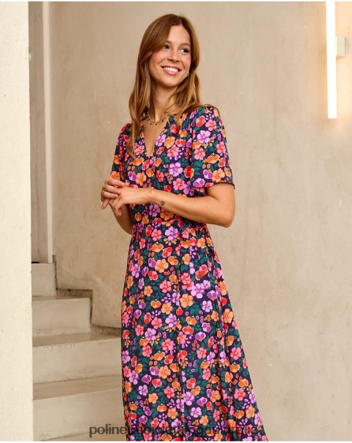 Gilda Long Dress Marine Polin et moi Clothing 2R020D130