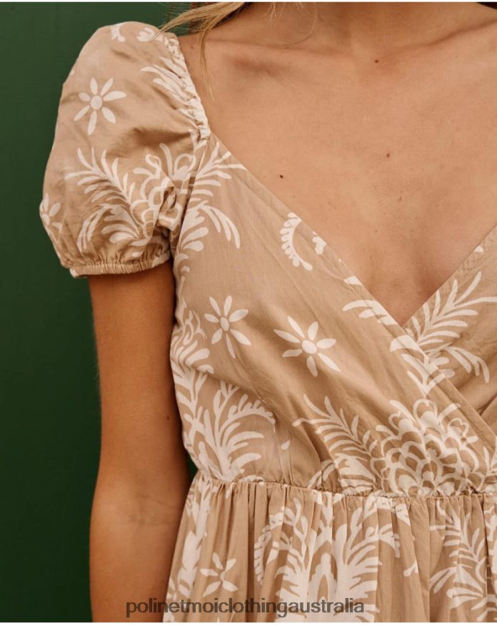 Long Snow Dress Beige Polin et moi Clothing 2R020D82