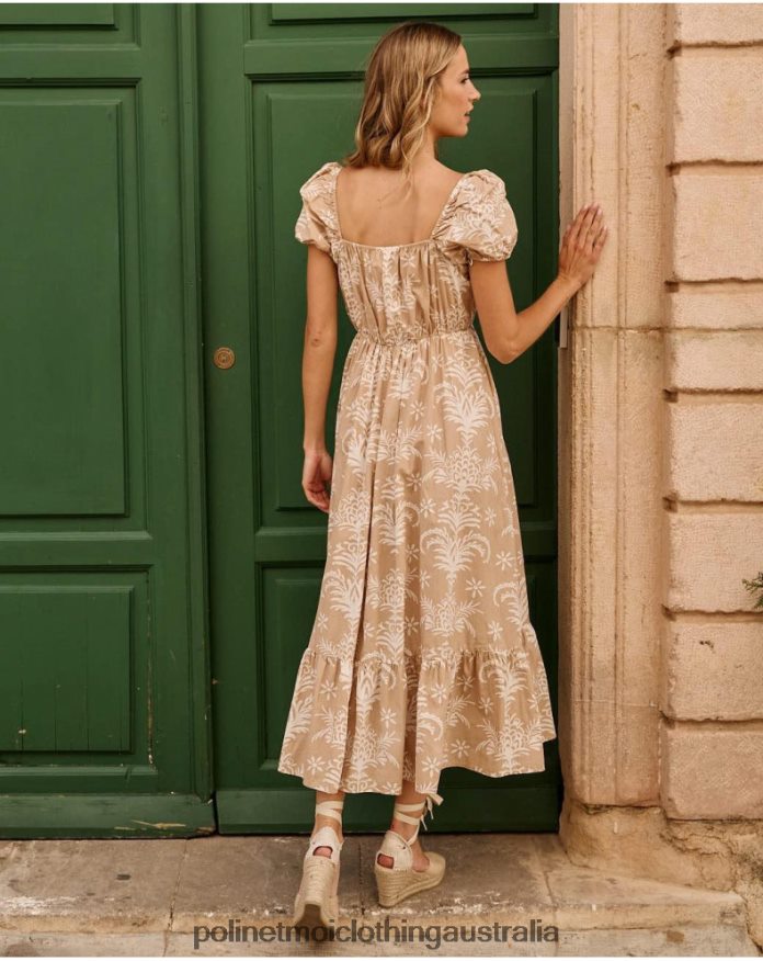 Long Snow Dress Beige Polin et moi Clothing 2R020D82