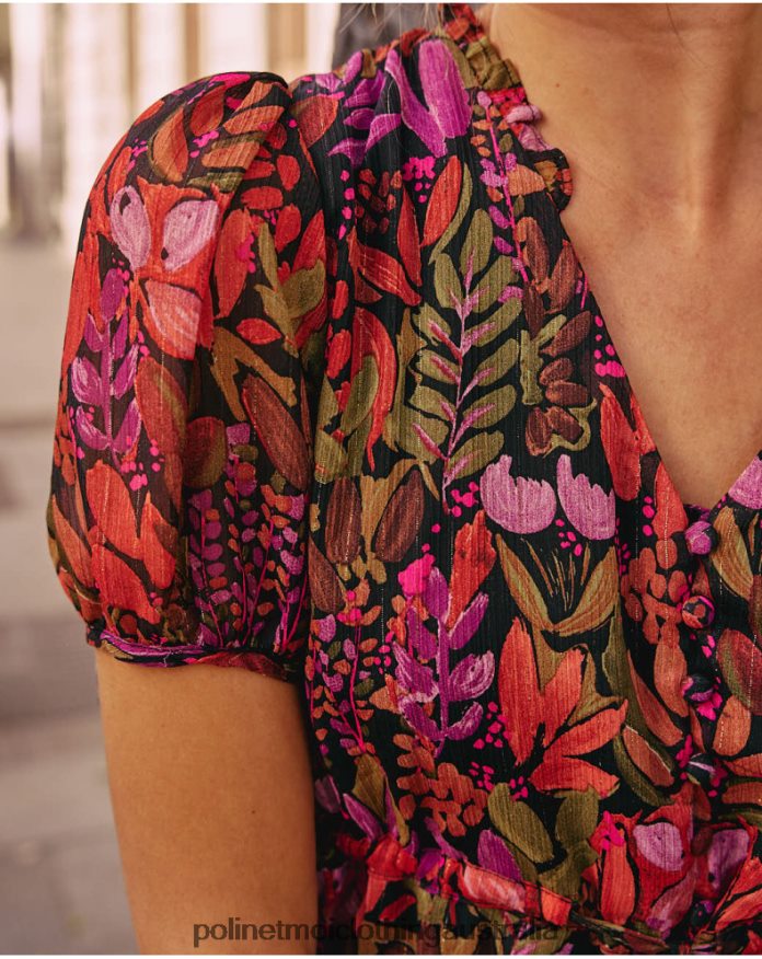 Maitane Fluid Dress Brown Polin et moi Clothing 2R020D73