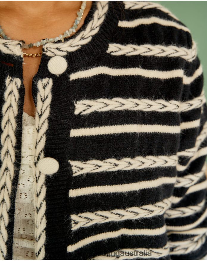 Cardigan spikes Mara Black Polin et moi Clothing 2R020D359