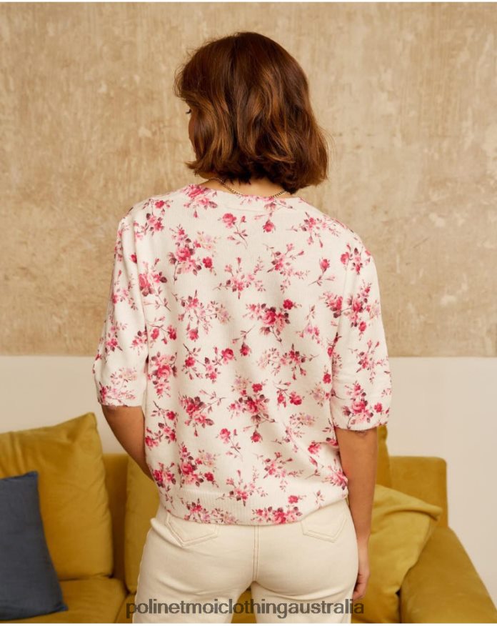 Famara Floral Cardigan ROSE Polin et moi Clothing 2R020D352