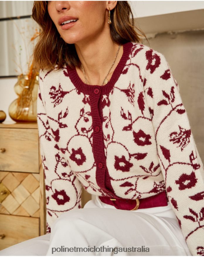Sofia Stamped Cardigan Raw Polin et moi Clothing 2R020D357
