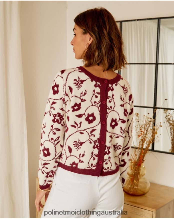 Sofia Stamped Cardigan Raw Polin et moi Clothing 2R020D357