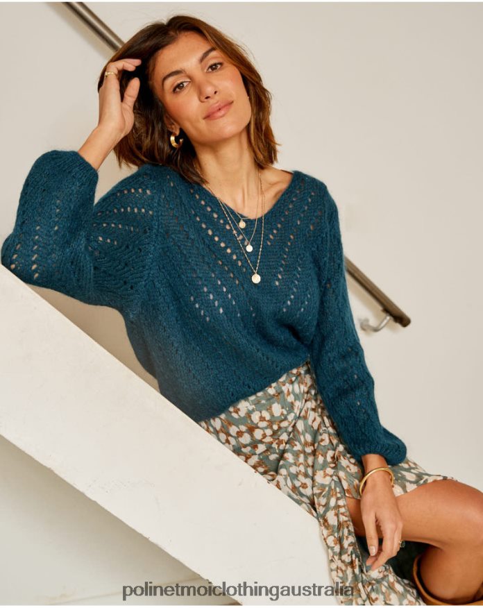 Sweater Hilaria Drafts GREEN FOREST Polin et moi Clothing 2R020D356