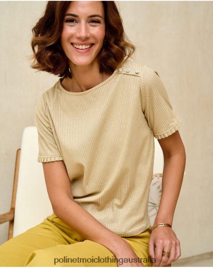 Sweater Simonne Knot GOLD/PLATINUM Polin et moi Clothing 2R020D343