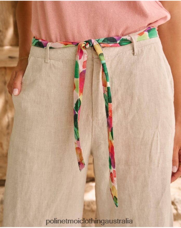 Ariday Linen Pants Beige Polin et moi Clothing 2R020D327