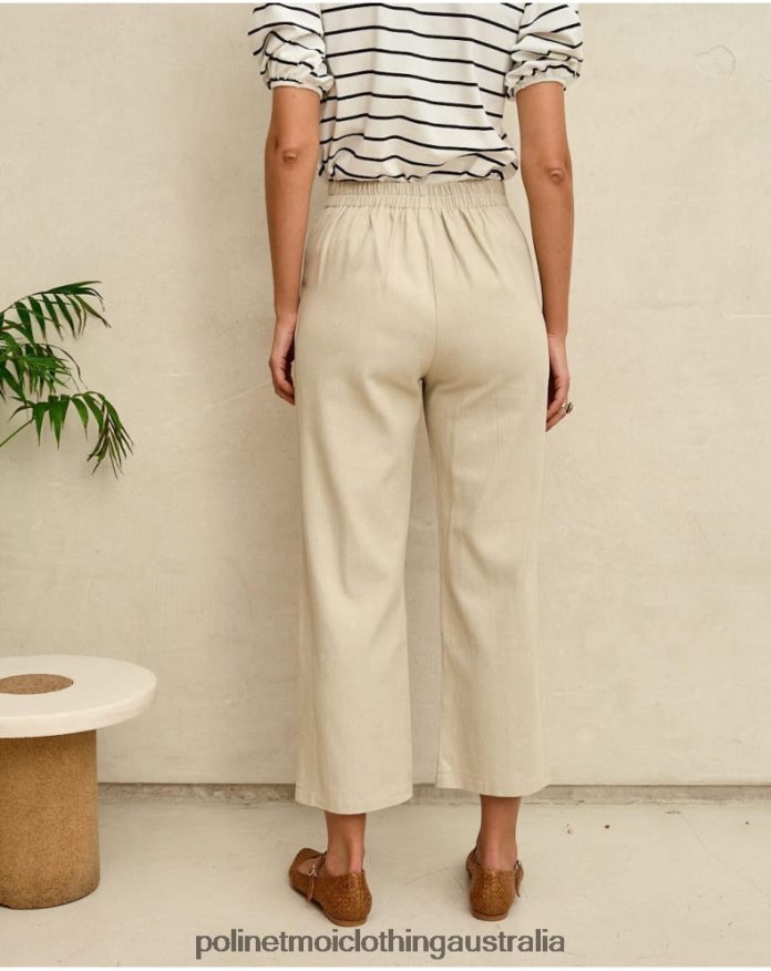 Buttons Net Pants Beige Polin et moi Clothing 2R020D334