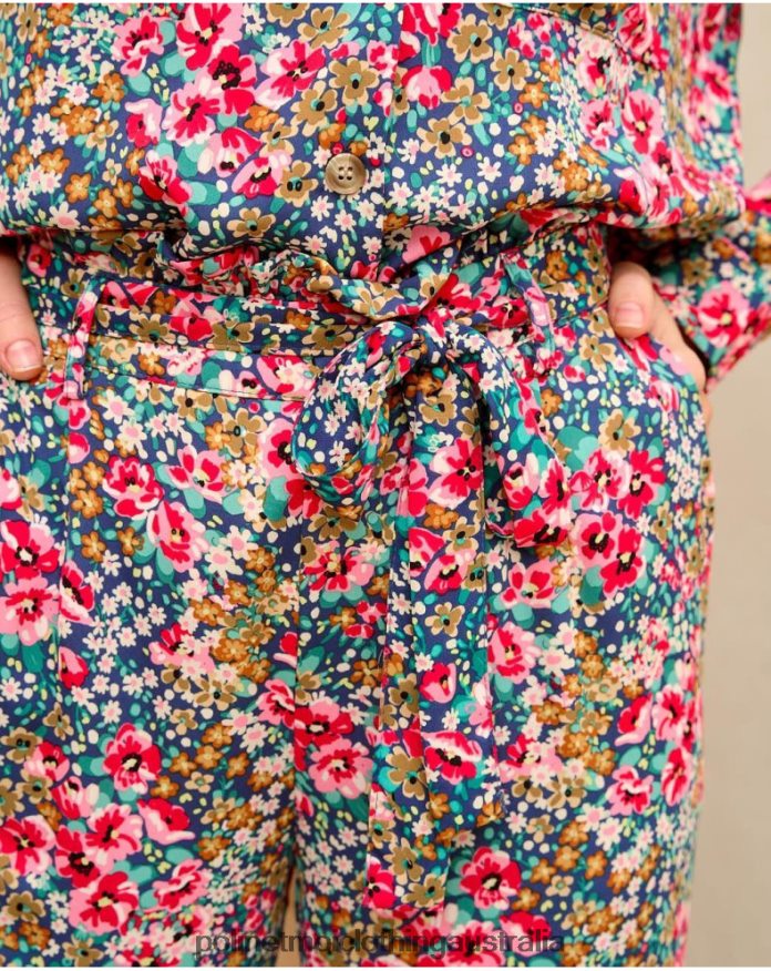 Fanni Bow trousers emerald green Polin et moi Clothing 2R020D331