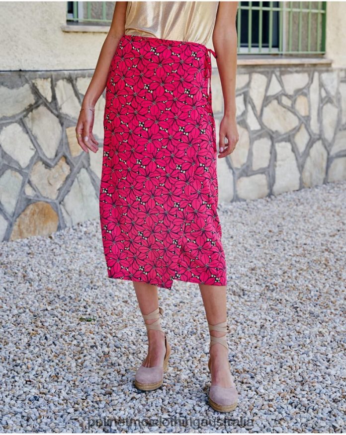 Floral skirt Stella Fuchsia Polin et moi Clothing 2R020D316