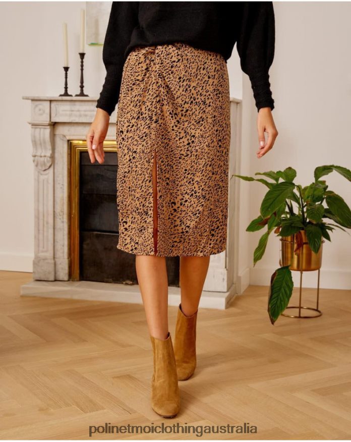 Jade Knot Skirt camel Polin et moi Clothing 2R020D312