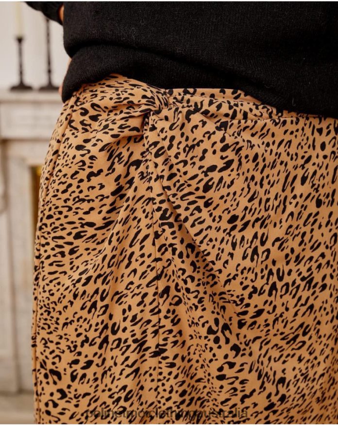 Jade Knot Skirt camel Polin et moi Clothing 2R020D312