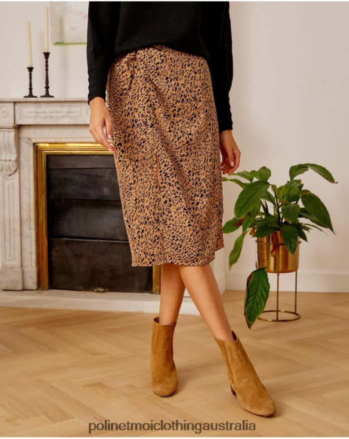 Jade Knot Skirt camel Polin et moi Clothing 2R020D312