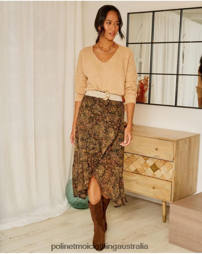 Skirt Ruffle Shepherdess Kaki Polin et moi Clothing 2R020D321