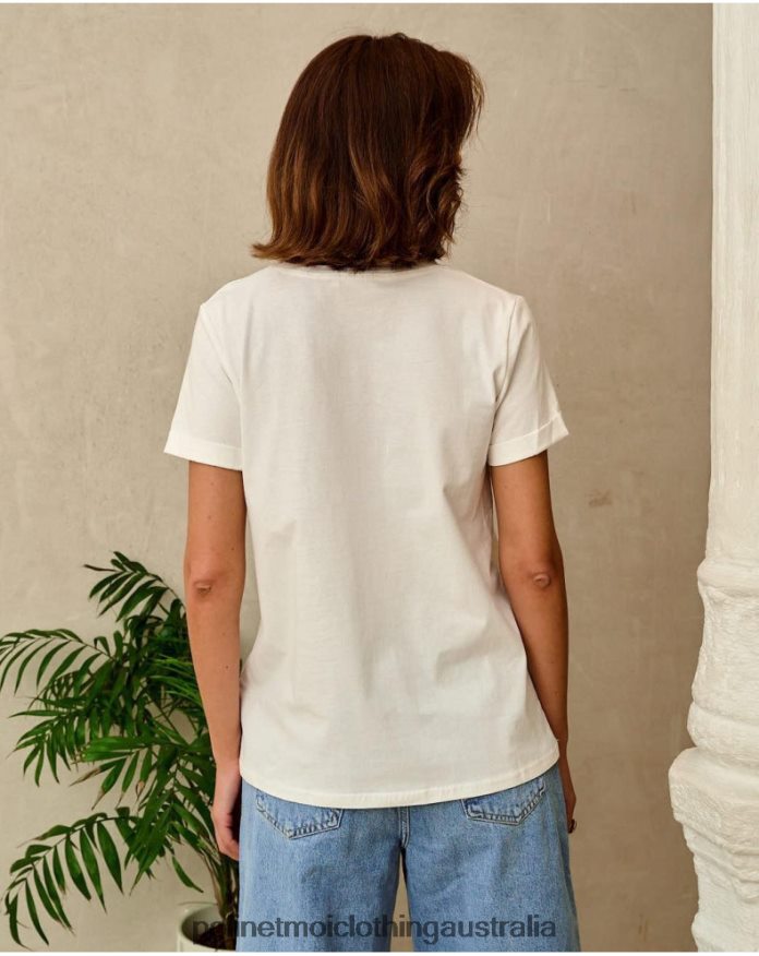 Idoya Hearts T-shirt WHITE Polin et moi Clothing 2R020D282