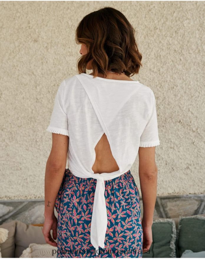 Knot Cher T-shirt WHITE Polin et moi Clothing 2R020D263