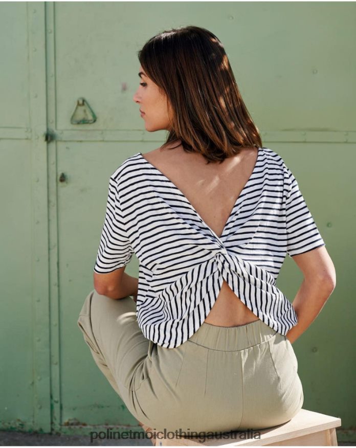 Paty Stripes T-Shirt Marine Polin et moi Clothing 2R020D259