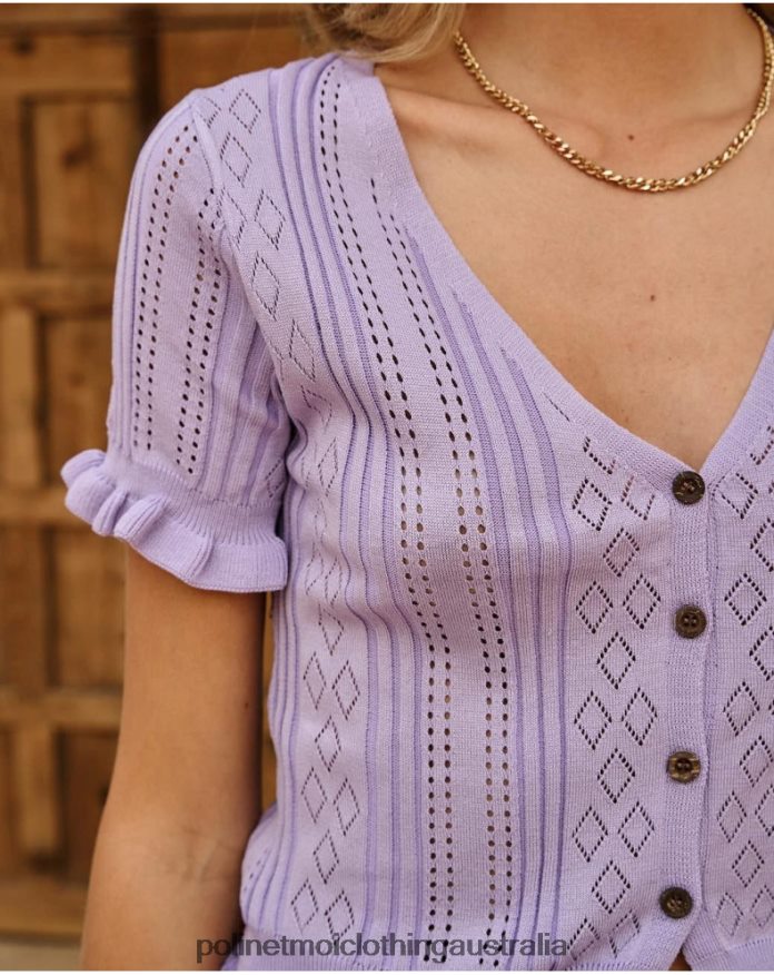 Top Ariel Buttons Lilac Polin et moi Clothing 2R020D256