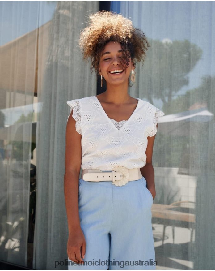 Top Batista Amparo WHITE Polin et moi Clothing 2R020D240