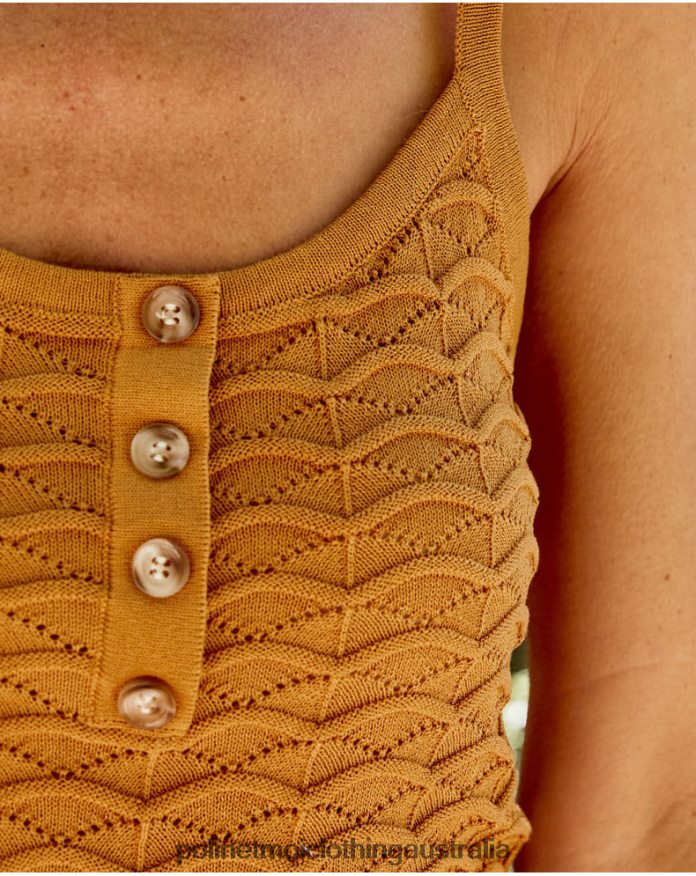 Top Bonnie Buttons ochre Polin et moi Clothing 2R020D293
