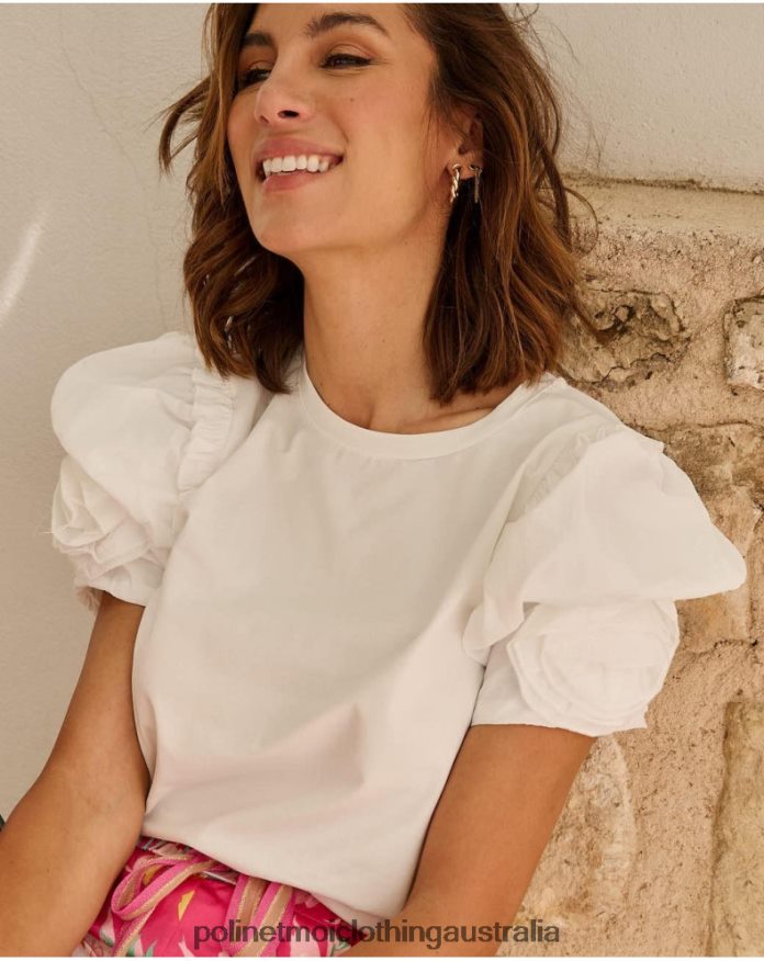 Top Gem Manga white Polin et moi Clothing 2R020D269