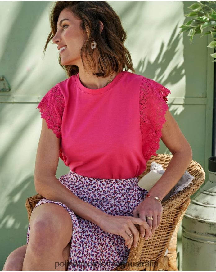 Top Ruffled Sissi Fuchsia Polin et moi Clothing 2R020D275