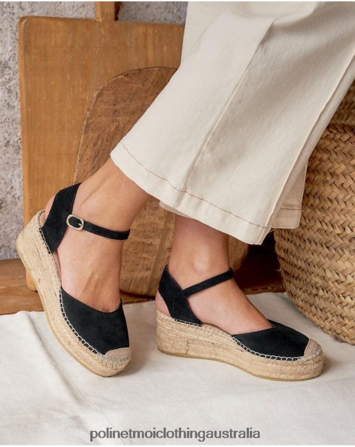 Angelina Round Espadrille black Polin et moi Footwear 2R020D419