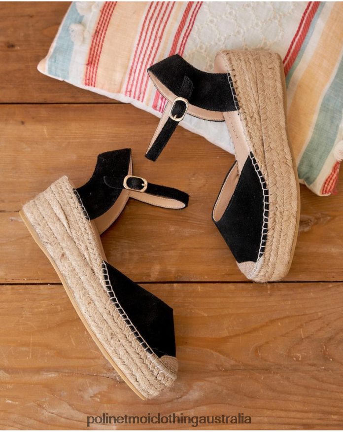 Angelina Round Espadrille black Polin et moi Footwear 2R020D419