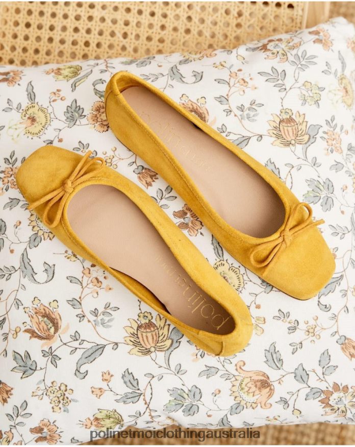 Ballet Flats Suede Ashley MUSTARD Polin et moi Footwear 2R020D499