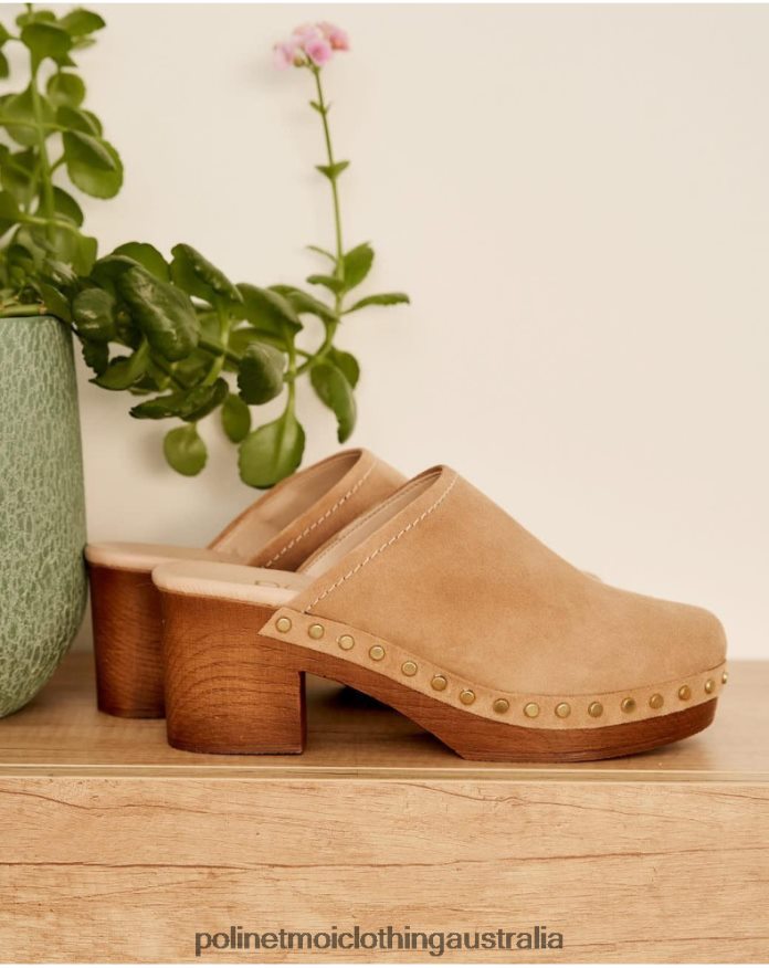 Clog Suede Fiorela CAMEL Polin et moi Footwear 2R020D470