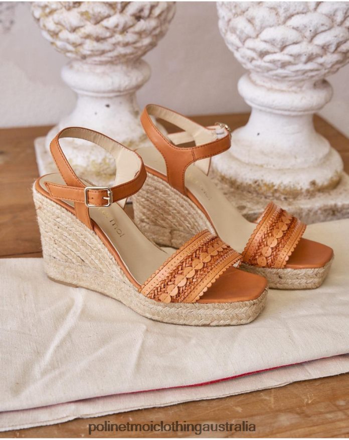 Sandal Leather Elizabeth camel Polin et moi Footwear 2R020D452