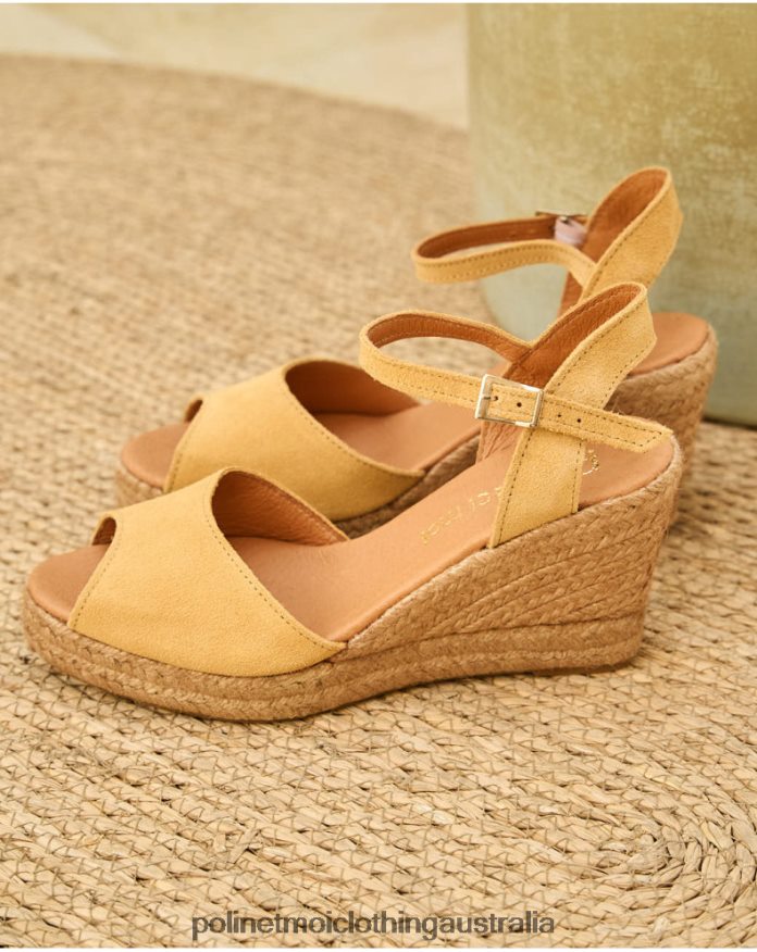 Sandals Wedge Kira ochre Polin et moi Footwear 2R020D491